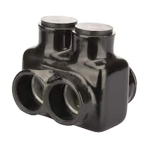 600 MCM - 6 AWG Bagged Insulated Tap Connector, Black