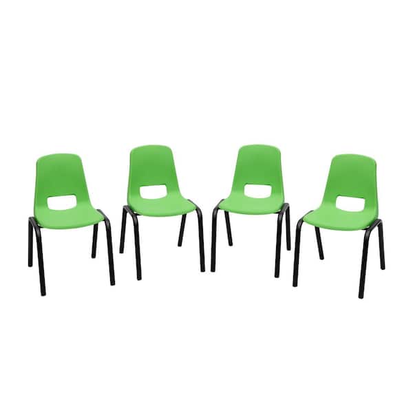 Green & Black Kids Stacking Chair (Set of 4)