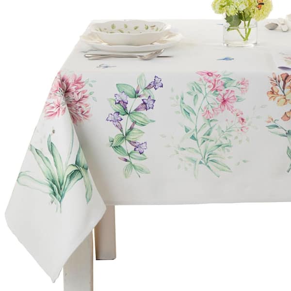 Lenox Butterfly Meadow Garden Tablecloth, Multicolor - 60"W x 84"L