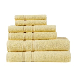 Aegean 6-Piece Yellow 100% Turkish Cotton Bath Towel Set