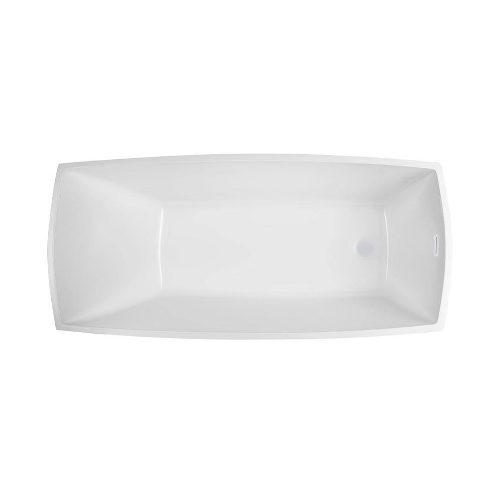 Pure White 67" Acrylic Freestanding Bathtub