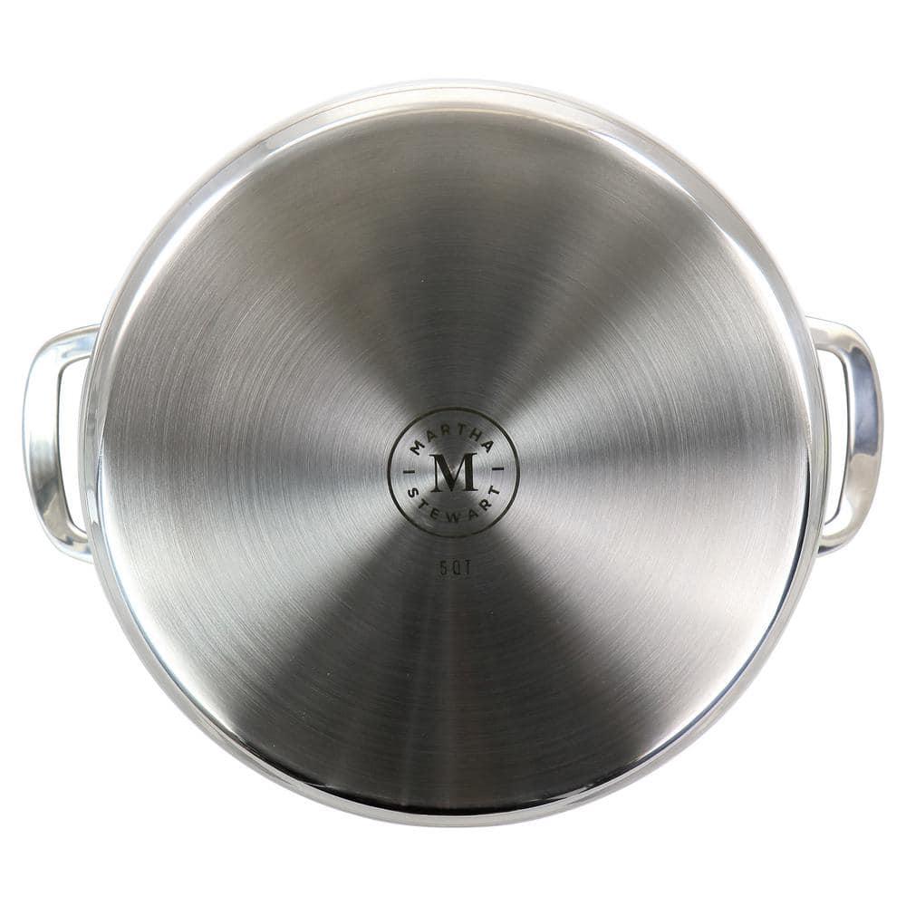 5 Quart Stainless Steel Dutch Oven with Vented Glass Lid