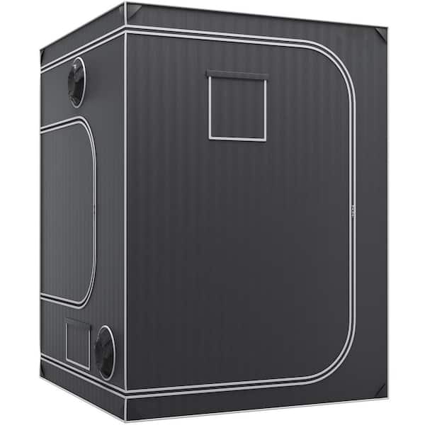 SKYSHALO 5 x 5 Grow Tent, 60 in. x 60 in. x 80 in. High Reflective 2000D Mylar Hydroponic Growing Tent with Observation Window