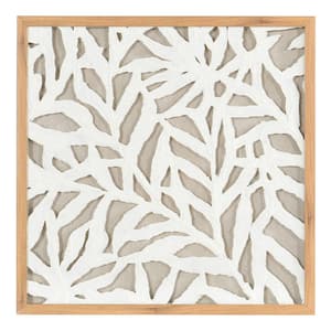 Palm Leaf Shadow Box Framed Nature Wall Art 23.6 in. x 23.6 in.