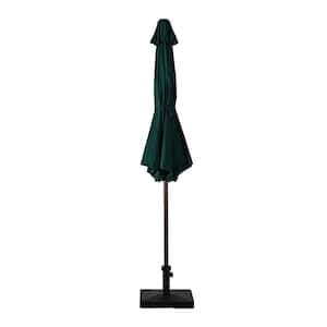 Kingston 9 ft. Market Outdoor Umbrella in Dark Green with 50 lbs. Concrete Base