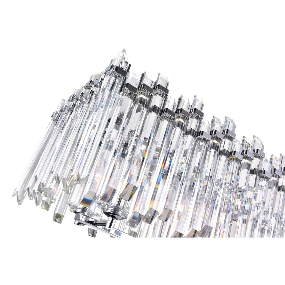 Henrietta 47" Chrome and Crystal 10-Light Chandelier