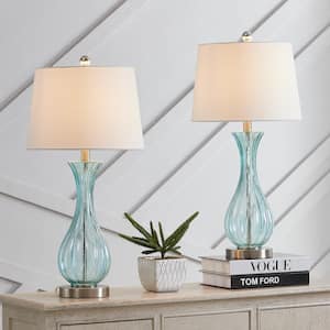 Denver 21 '' Blue Table Lamp Set With White Shade (Set of 2)