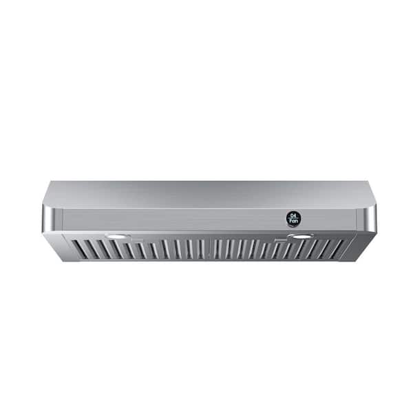 30 in. 400 CFM Ducted Under Cabinet Range Hood with 3-Way Venting, LED Lights and Washable Filters in Stainless Steel