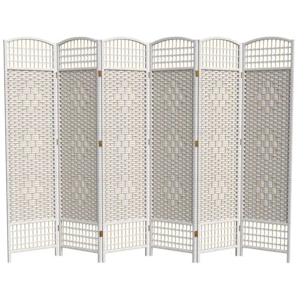 5.5 ft. White 6-Panel Room Divider