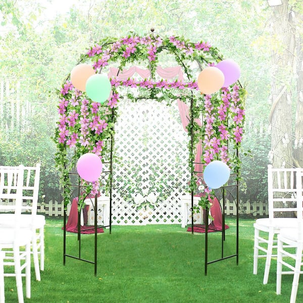 Bronze Wide Birdcage Shape Metal 84 in. Garden Arbor Decorative Stand for Garden and Wedding Decor