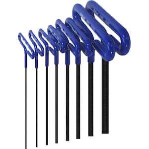 6 in. Series Cushion Grip Hex T-Key Set with Pouch Size 2 mm to 10 mm (8-Piece)
