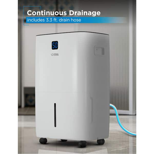 50 Pint/Day Dehumidifier - 2,000 Sq Ft Dehumidifiers for Home with  Continuous Drainage, Free Delivery