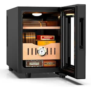 16L Electric Humidor, 100-Counts Cigar Humidor Cabinet with Cooling Temperature Control, Electric Cooling Wine Chiller