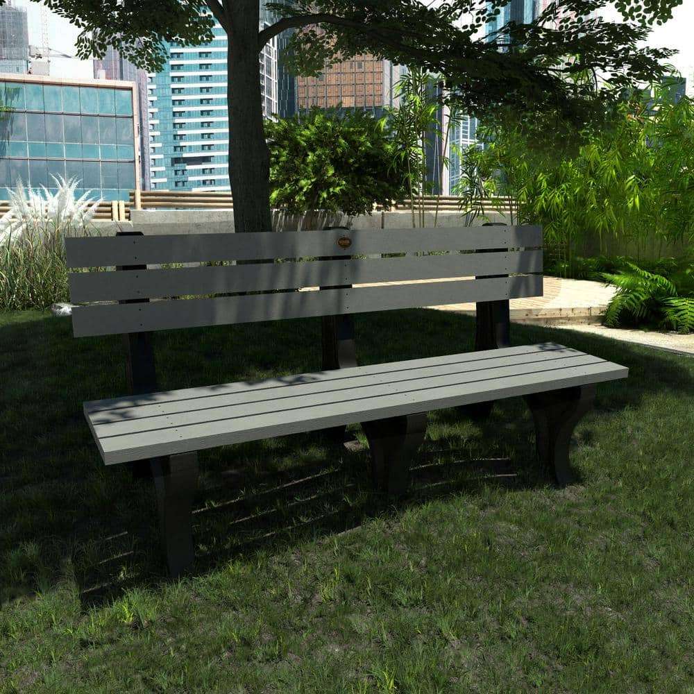 Aurora 6 ft Coastal Teak Poly Lumber Park Bench