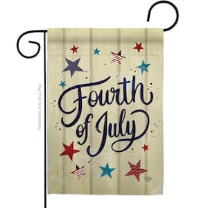 13 in. x 18.5 in. Fourth Of July Stars Garden Flag Double-Sided Patriotic Decorative Vertical Flags