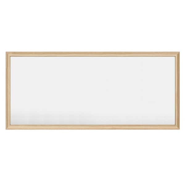 Apmir 72 in. W x 32 in. H Rectangular Aluminum Alloy Framed & Tempered Glass Wall Bathroom Vanity Mirror in Light Yellow Wood