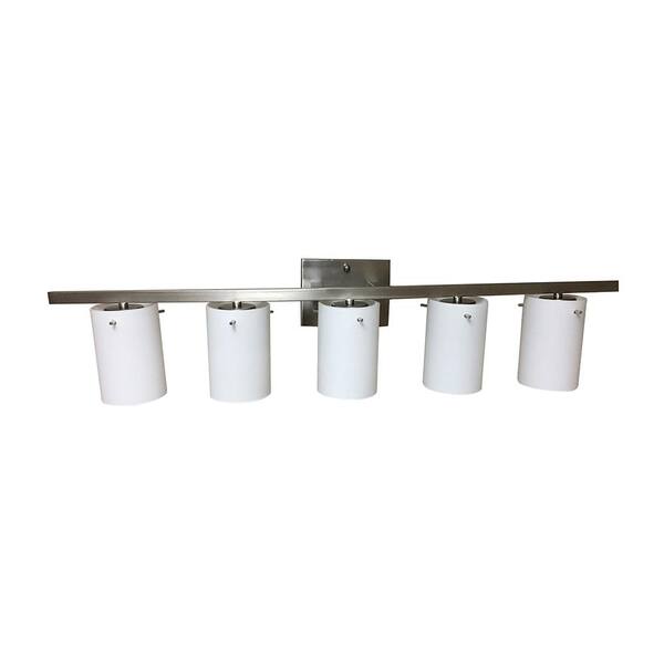 Unbranded Donna 37.25 in. 5 Lights Brushed Nickel Vanity Light