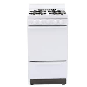 20 in. 2.42 cu. ft. Gas Range in White