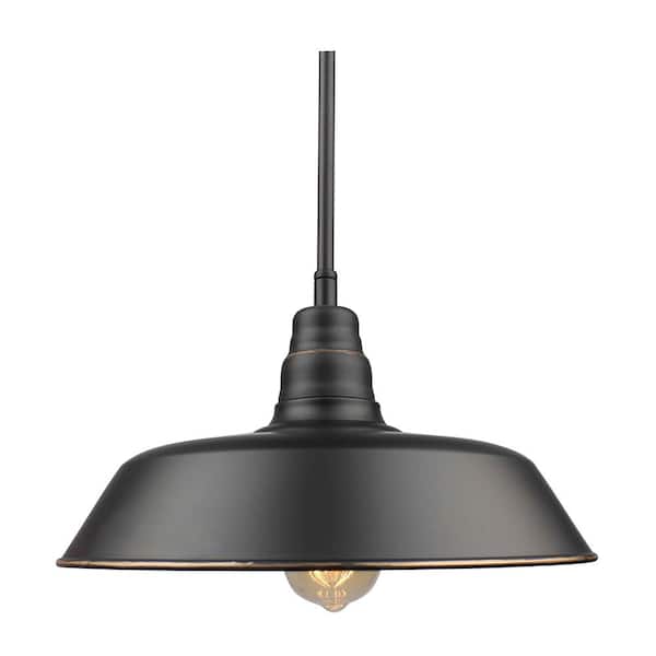 Unbranded Gwen 9 in. 1-Light Imperial Black Outdoor Pendant Light with Clear Glass and Incandescent