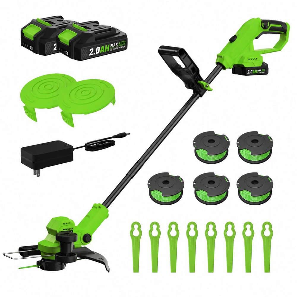 12-inch Plastic Cordless String Trimmer and Wheel Edger with Auto Line Feed, 5 Pcs Spool Line, 8 Pcs Blades price history on PriceWatchPro