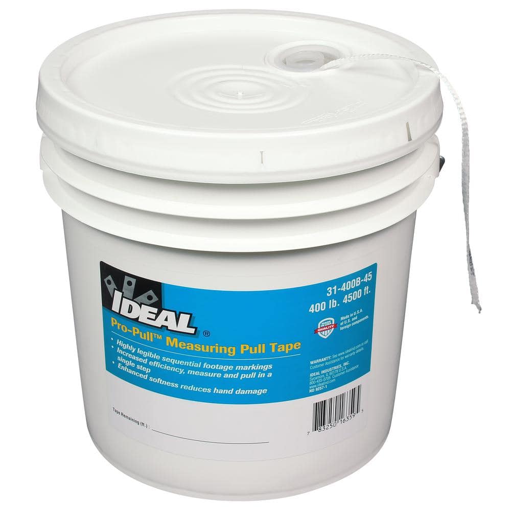 Ideal 31-400B-45 - Pro-Pull Measuring Pull Tape, 400lb, 4500ft Bucket