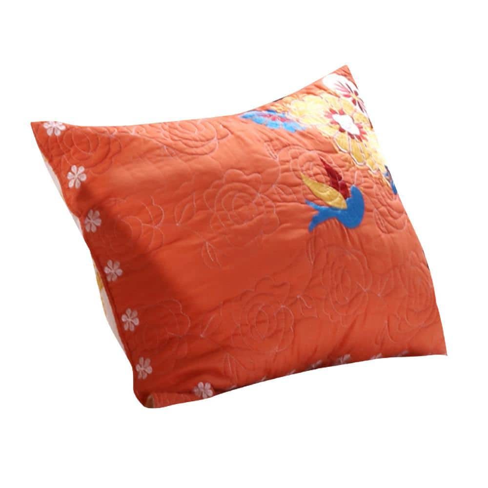 King Size Multicolor Embroidered Cotton Polyester Pillow Sham
