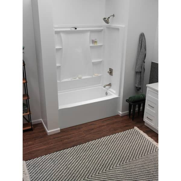 Classic 500 60 in. x 32 in. Alcove Deep Soaking Bathtub with Right Drain in High Gloss White