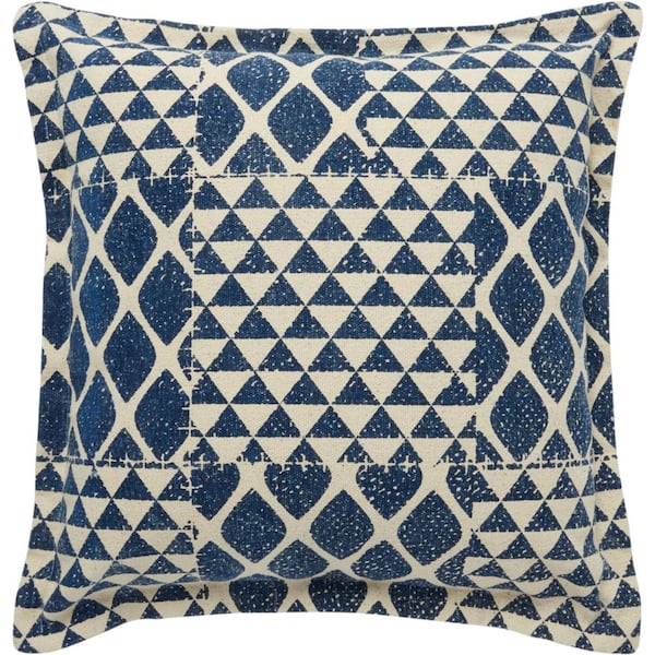 Mina Victory Lifestyles Indigo 20 in. x 20 in. Throw Pillow