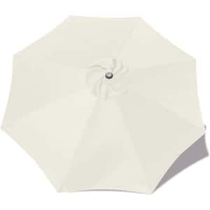 Patio Umbrella 9 ft Replacement Canopy for 8 Ribs-Creamy White, market