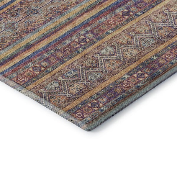 Mayfield Premium Machine Washable Abstract AMF1644 Blue 10 ft. x 14 ft. Area Rug