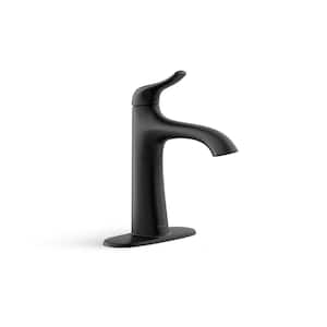 Easmor Single-Handle Single Hole Bathroom Faucet in Matte Black