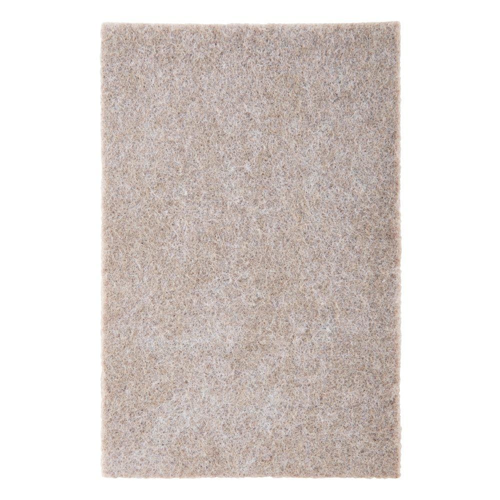 Beige Rectangular Felt Floor Protection Pads, 4 x 6 inches, 2-Pack