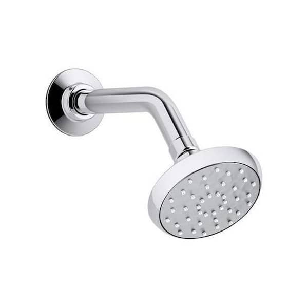 KOHLER Awaken 1-Spray Patterns 3.8 in. Single Wall Mount Fixed Shower Head in Polished Chrome