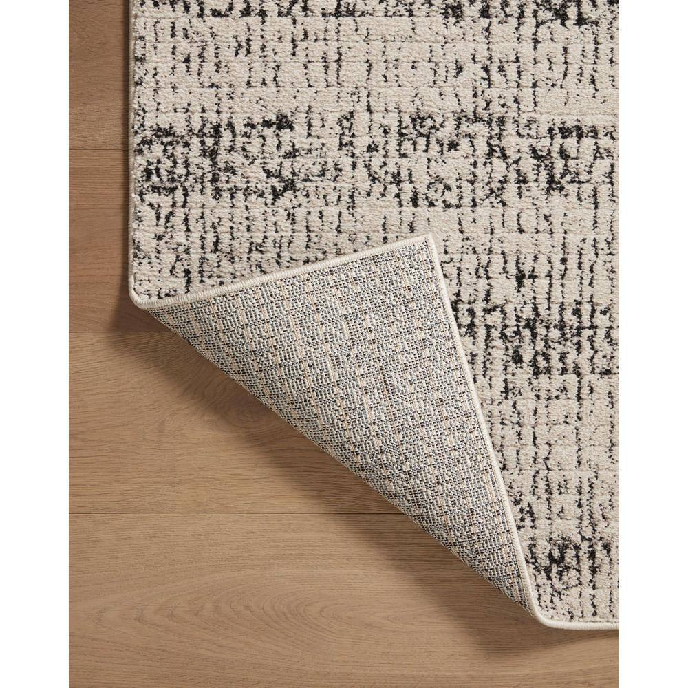 Gray Geometric Hand-Knotted Synthetic Runner Rug