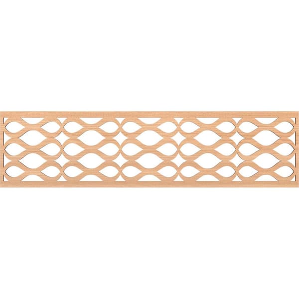 Ekena Millwork Somerset Fretwork 0.25 in. D x 47 in. W x 12 in. L Hickory Wood Panel Moulding