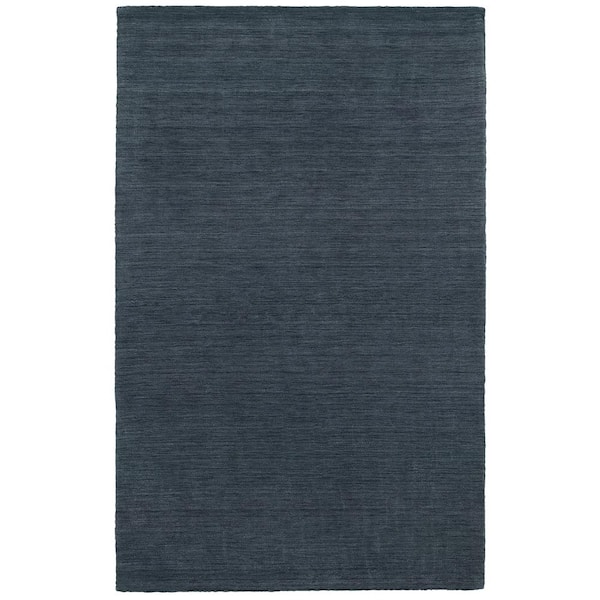 Aiden Navy/Navy 6 ft. X 9 ft. Solid Area Rug