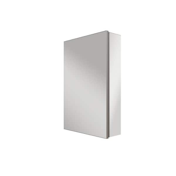 16 in. W x 24 in. H Rectangular Aluminum Medicine Cabinet with Mirror