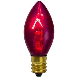 C7 Pink Twinkle Transparent Christmas Replacement Bulbs (Pack of 4)