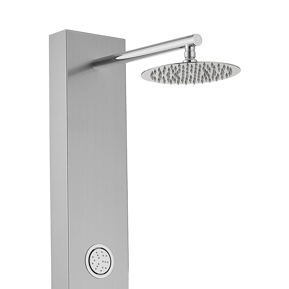 Nickel Chrome Multi-function Shower Panel with Adjustable Head
