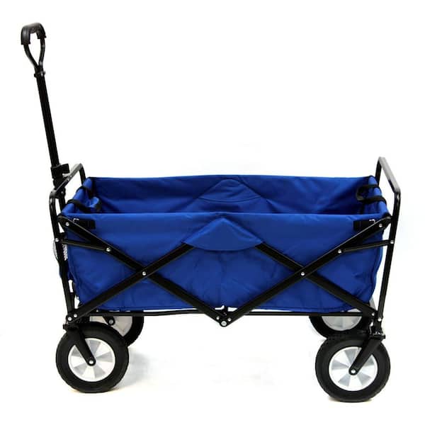 Heavy Duty Steel Frame Collapsible Folding 150 lbs. Capacity Outdoor Camping Garden Utility Wagon Yard Cart