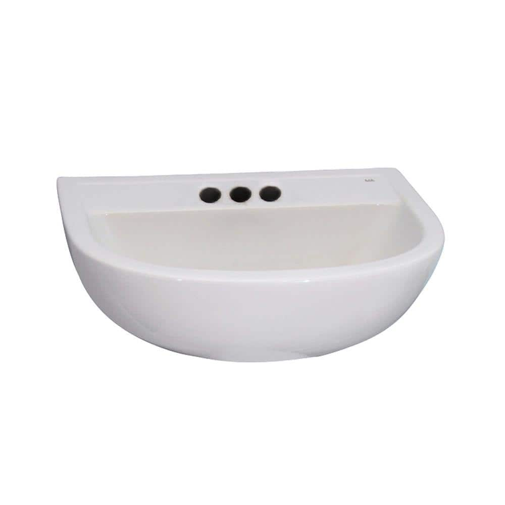 Compact 450 Wall-Hung Bathroom Sink in White -  Barclay Products, 4-614WH