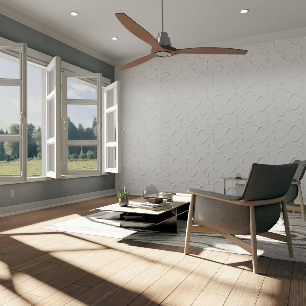 White Textured PVC 3D Decorative Wall Panel 19.63" x 19.63"