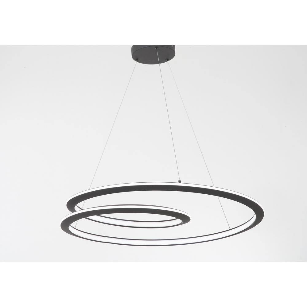 Kovacs Infinite 75Watt 1Light Sand Black Spiral Integrated LED