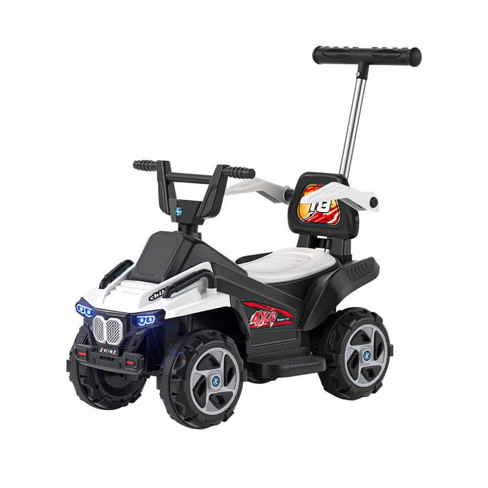 Tunearary 6Volt White Children's Riding Electric 4Wheelers with