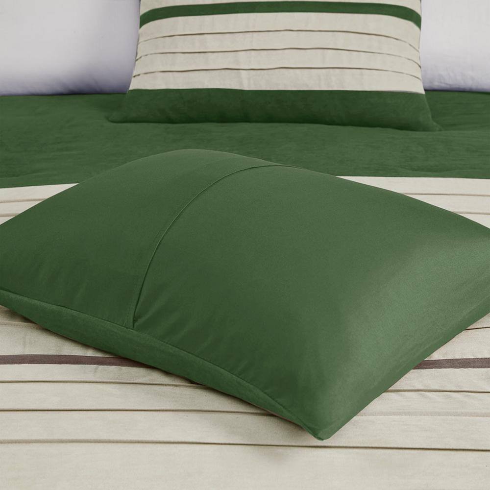 King Green Microfiber 7-Piece Comforter Set