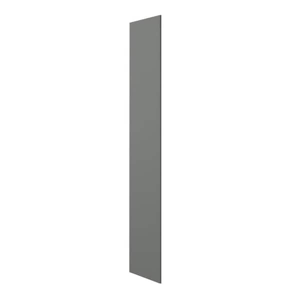Hampton Bay Designer Series Storm Gray 0.625 in. x 96 in. x 23.7 in. Tall End Panel