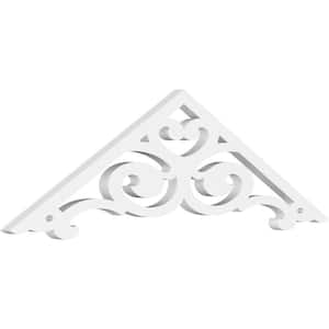 1 in. x 36 in. x 10-1/2 in. (7/12) Pitch Hurley Gable Pediment Architectural Grade PVC Moulding