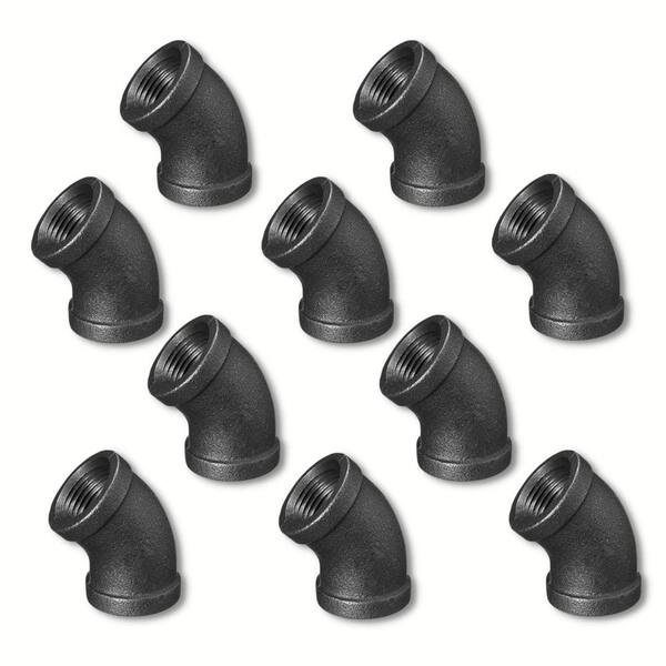 Ironwerks Designs 1/2 in. Iron 90-Degree Elbow Fitting (10-Pack)