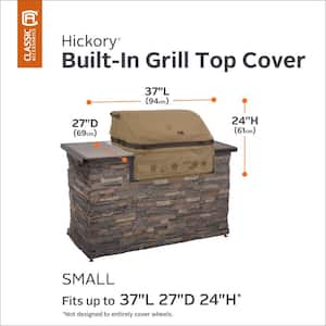 Hickory 37 in. L x 27 in. D x 24 in. H Built-In Grill Top Cover in Antique Oak