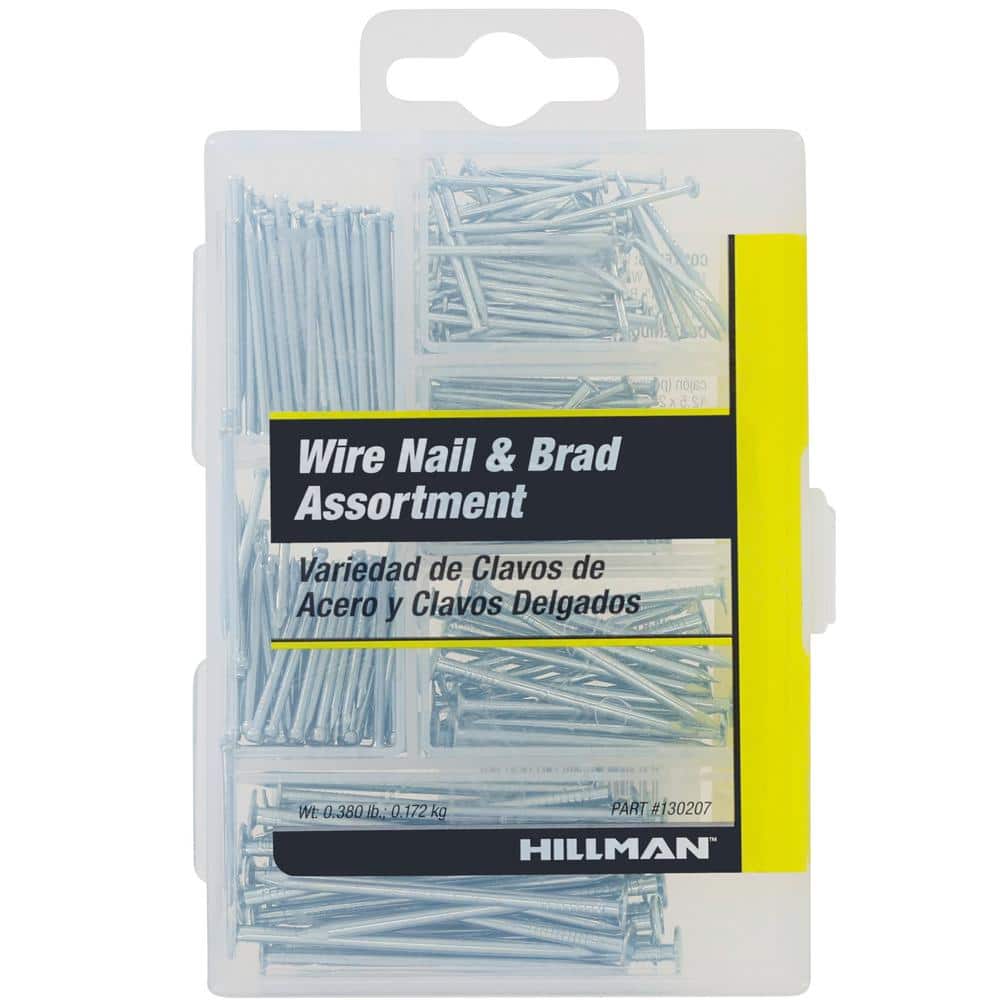 Hillman Steel Wire Nail and Brad Nail Assorted Kit (260-Pack